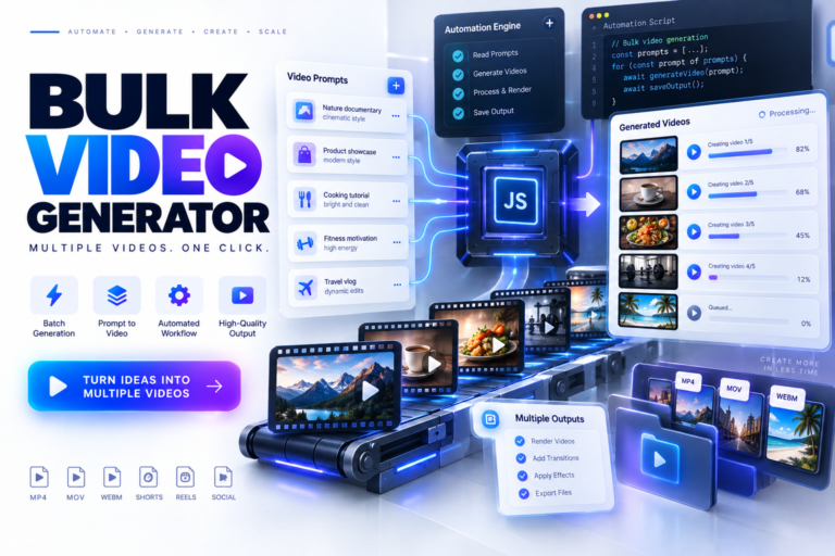 Bulk Video Generator no AI