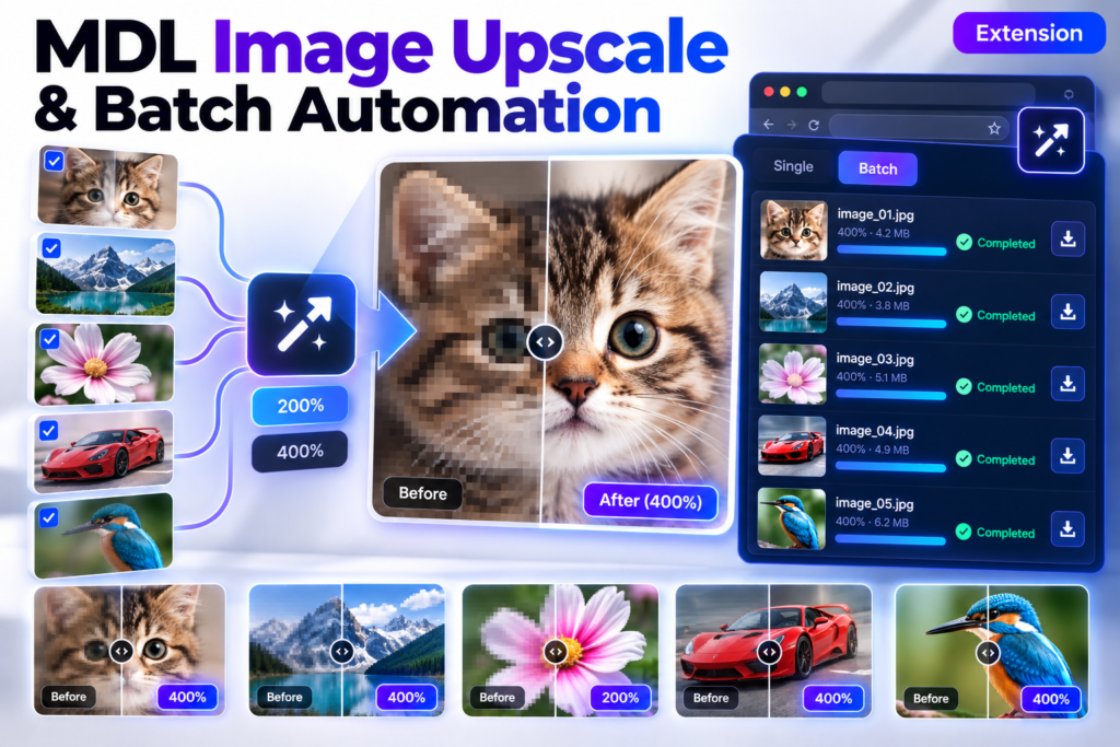 MDL Image Upscale & Batch Automation Extension